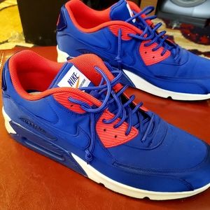 Nike Air Force 1s Blue and Red